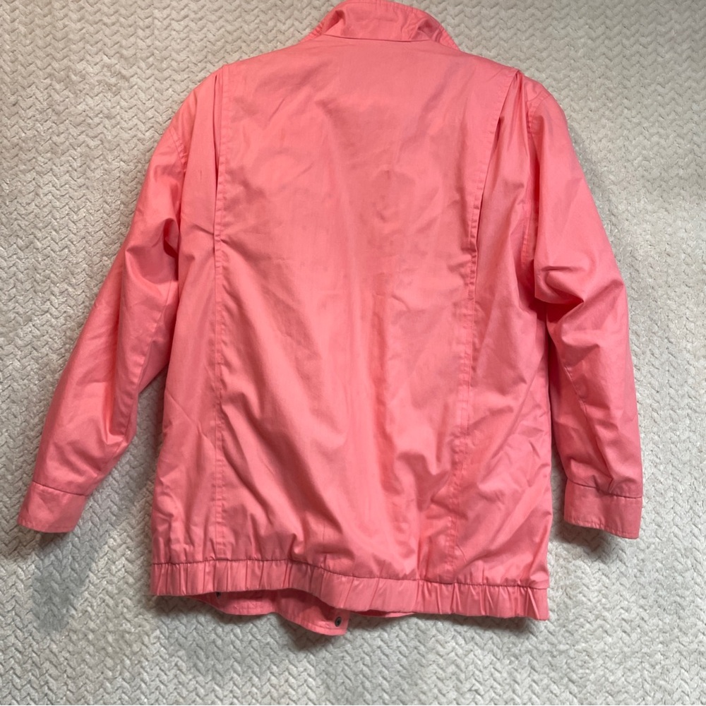 Vintage London Fog Pink All Weather 80s Zip-up Jacket Barbiecore Glam - Picture 5 of 6